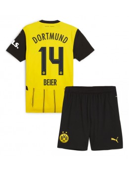 Borussia Dortmund Maximilian Beier #14 Replika Hemmakläder Barn 2024-25 Kortärmad (+ byxor)